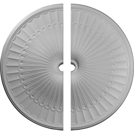 Ekena Millwork Galveston Ceiling Medallion, Two Piece (Fits Canopies up to 5 7/8"), 51"OD x 3 5/8"ID x 3 3/8"P CM51GL2